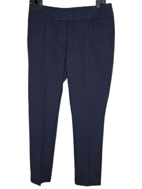 LOFT Curvy Skinny Ankle Pants Womens 4 Navy Blue Stretch Career NWT